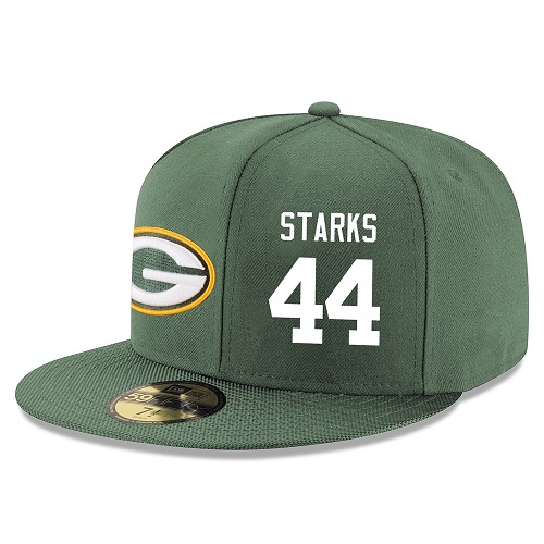 NFL Green Bay Packers #44 James Starks Stitched Snapback Adjustable Player Hat - Green/White